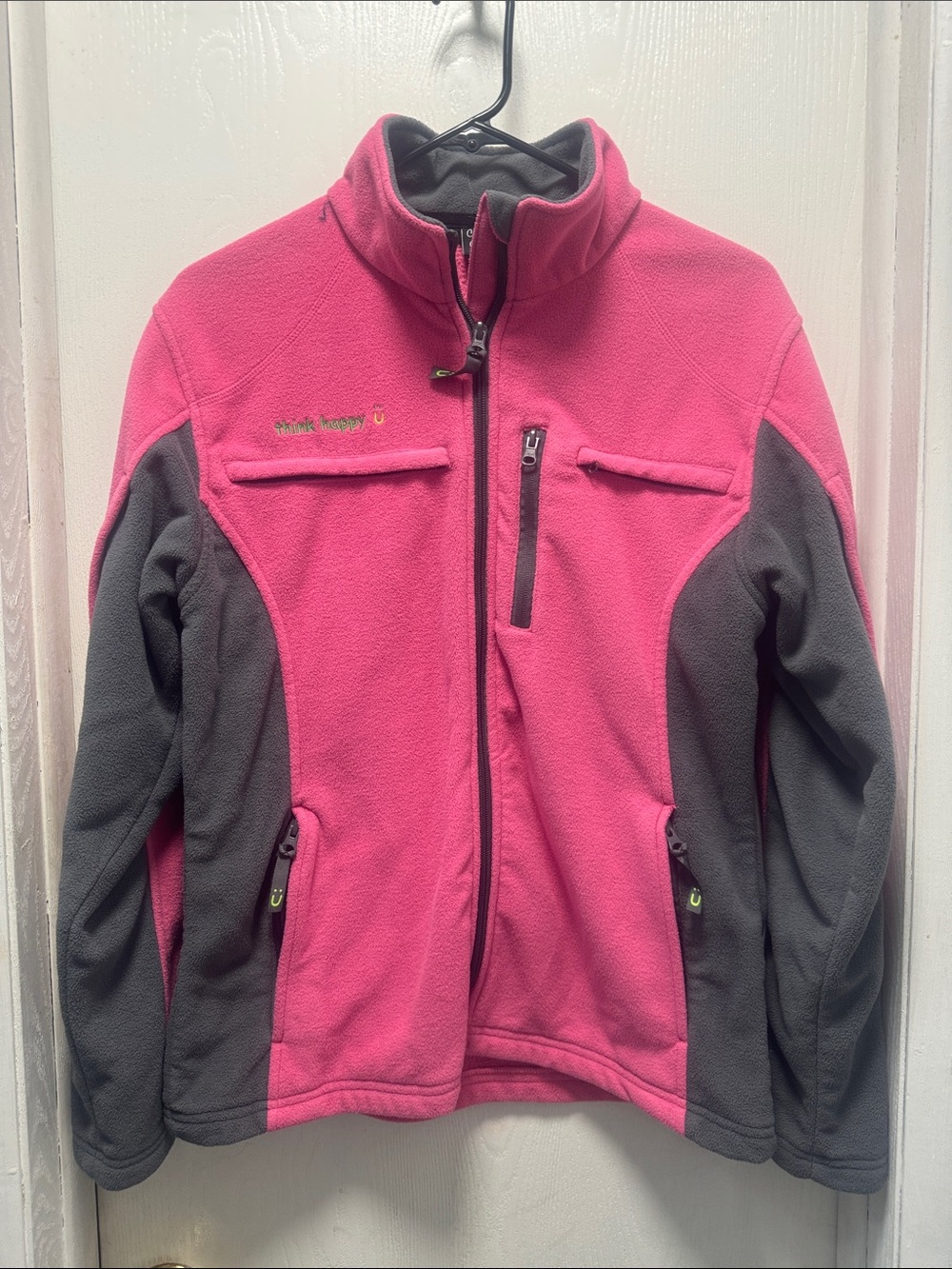 Women’s Pink & Gray Fleece Puffer Jacket